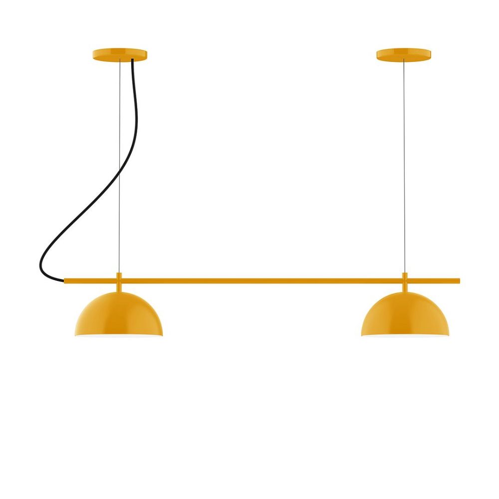 Montclair Lightworks CHB431-21 2-Light Linear Axis Chandelier Bright Yellow Finish